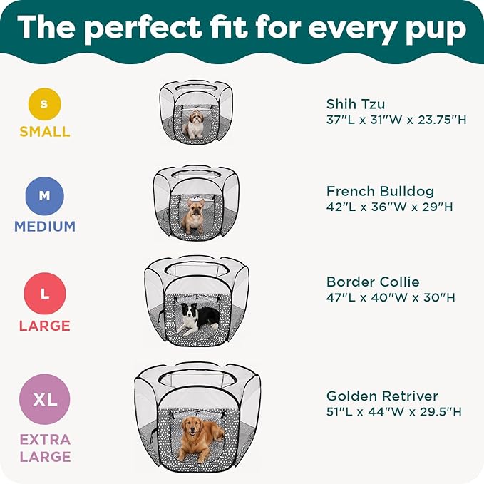 FurHaven Soft-Sided Dog & Cat Playpen, Portable Foldable Indoor & Outdoor Pet Playpen with Mesh Windows & Zippered Door, Purple, Extra Large