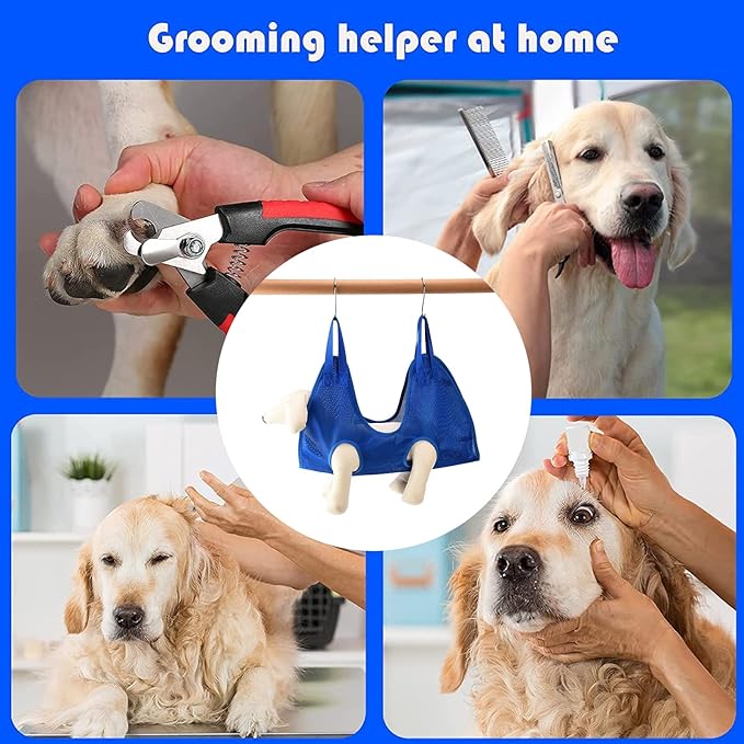 Dog Grooming Sling Hammock, Multifunctional Pet Grooming Hammock Helper Pet Hammock for Bathing Washing Grooming Trimming Nail (M)