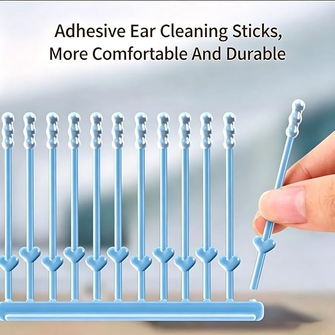 72 Pcs Earwax Swabs Ear Wax Tool, Reusable Adhesive Earwax Swabs, Gentle Ear Cleaning Stick Sticky Ear Cleaning Stick Gentle, Reusable Adhesive Ear Cleaning Sticks