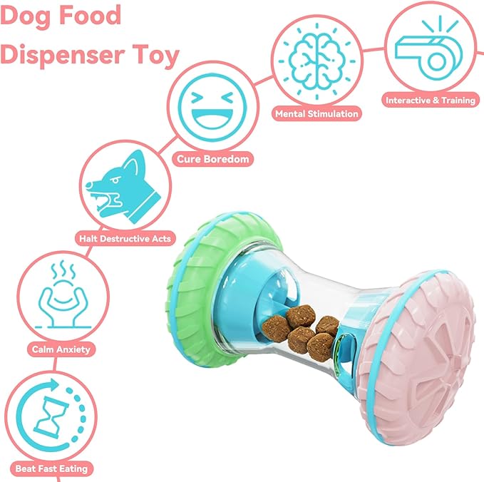 MateeyLife Interactive Dog Toys, Durable Dog Enrichment Toys to Keep Them Busy, Slow Feeder Treat Dispensing Dog Toys, Adjustable Dog Puzzle Toy, Reduce Boredom