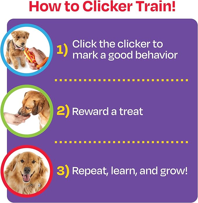 Brightkins Training Clicker: Hot Dog - Dog Training & Behavior Aids, Puppy Obedience Clicker, Pet Trainer Tools, Cat Trainer Supplies, Clickers for Dogs and Puppies, Clear Sound, 1 Piece