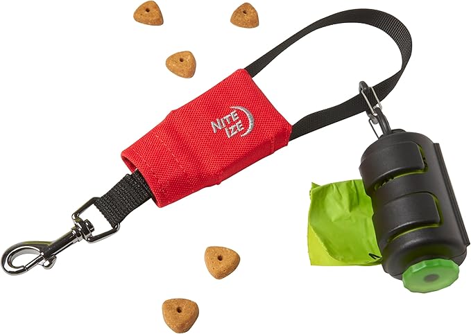 Nite Ize RadDog Retractable Pocket Leash - Durable & Comfortable - Compact Retractable Leash for Dog Walking - Portable & Sturdy for Everyday Use - Red, Small