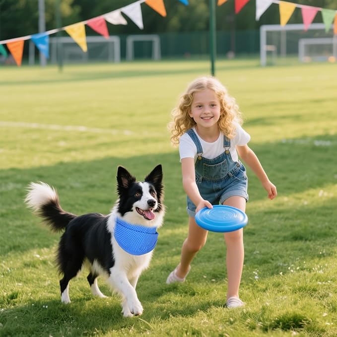 hoyuwak 2 Pack Instant Cooling Dog Bandana Scarf & Vest – Reusable, Adjustable Pet Cooling Bandana for Dogs, Summer Essentials for Walks, Hikes, Playtime (Medium)