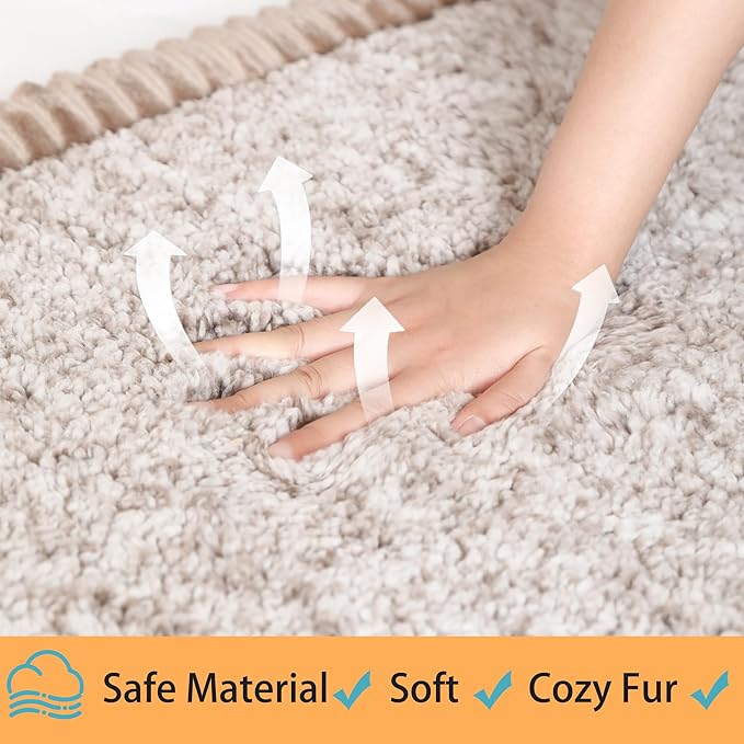 MINIDEAR Dog Crate Pad, Crate Bed Non-Skid Kennel Pad, Rubber Backing Memory Foam for Dog Bed Mat, Machine Washable Dog Bed for Crate, 23"x36"
