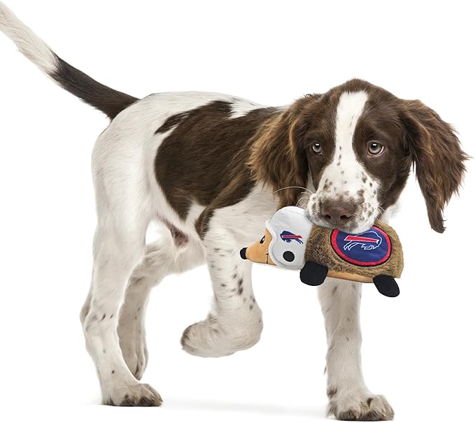 NFL Buffalo Bills Plush Hedgehog Toy for Dogs & Cats, Cool Soft Pet Toy for Fun and Interactive Play, Dog Chew Toy with Squeaker, Licensed Hot Pet Toy