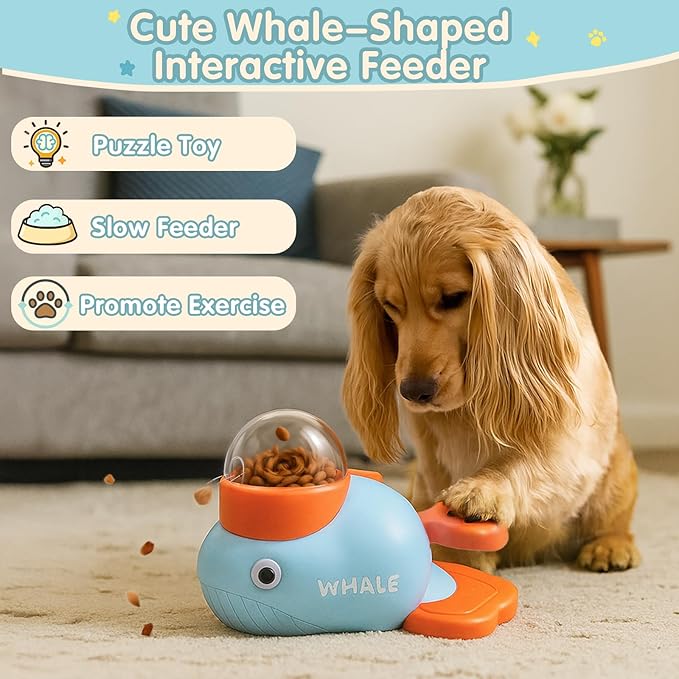 Interactive Dog Toys & Cat Toys for Indoor Cats, Dog Puzzle Toy Slow Feeder Bowl, Puppy Enrichment Toys, Interactive Cat Toys, Dog Feeder Puzzle Toy for Smart Dogs to Keep Them Busy with Silicone Mat