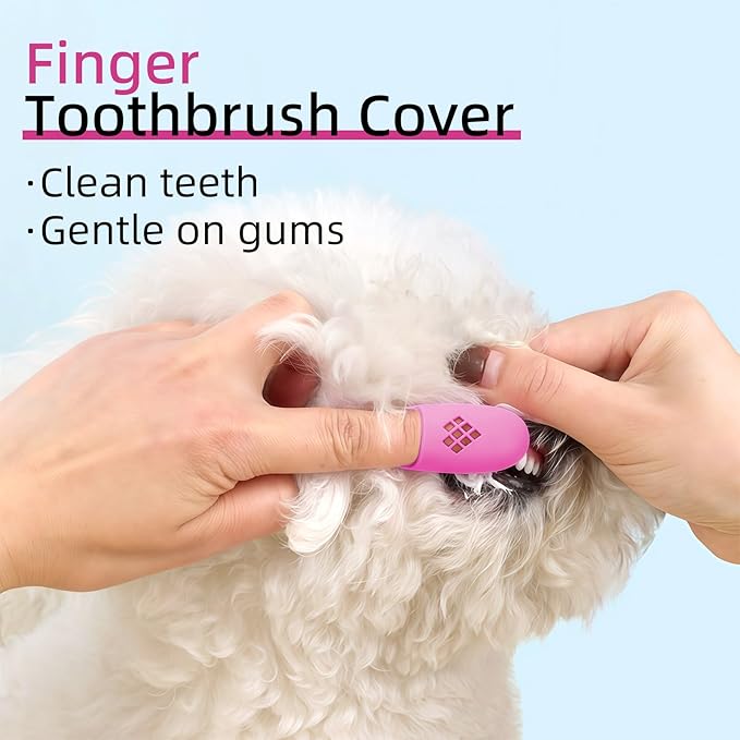 Pink Pineapple-Shaped Dog Finger Toothbrush Soft TPR Anti-Slip Dog Finger Toothbrush Cover Fun Cat Fingerbrush Tooth Cleaning Tool Pet Dental Care Toothbrush for Dogs and Cats 5.98in/15.2cm