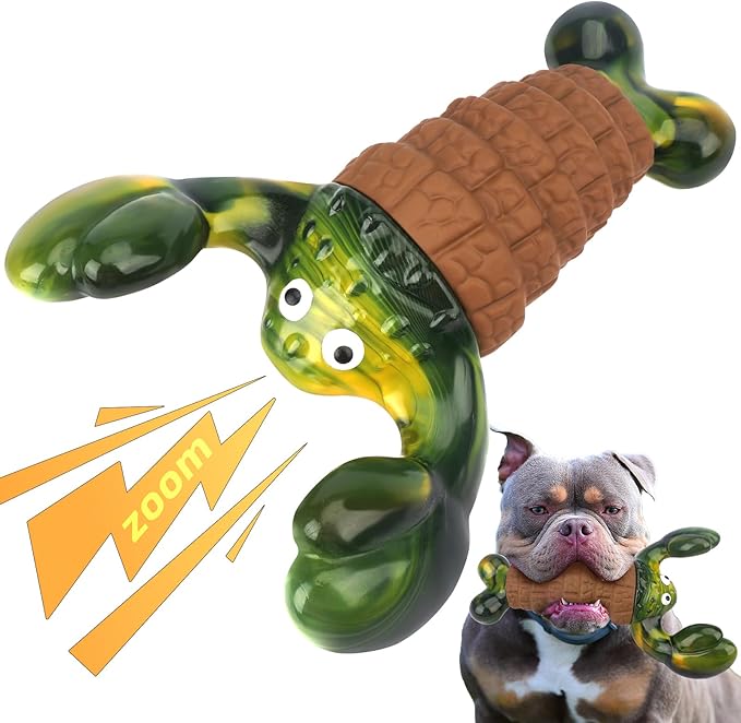 BIKIISEN Squeaky Dog Toys for Aggressive Chewers for Large Dogs, Interactive Dog Chew Toy to Keep Them Busy, Indestructible Squeaky Dog Toys, Tough Toy for Medium/Large Dogs (Green)