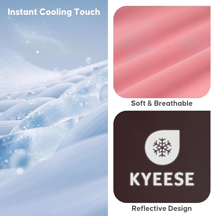 KYEESE 2Pack Dog Cooling Shirt, Breathable Dog Shirt for Small Dogs Girl, Sun Protection Reflective Pet Vest, Lightweight Soft Tank Top Sleeveless Summer Dogs Clothes, Pink, M