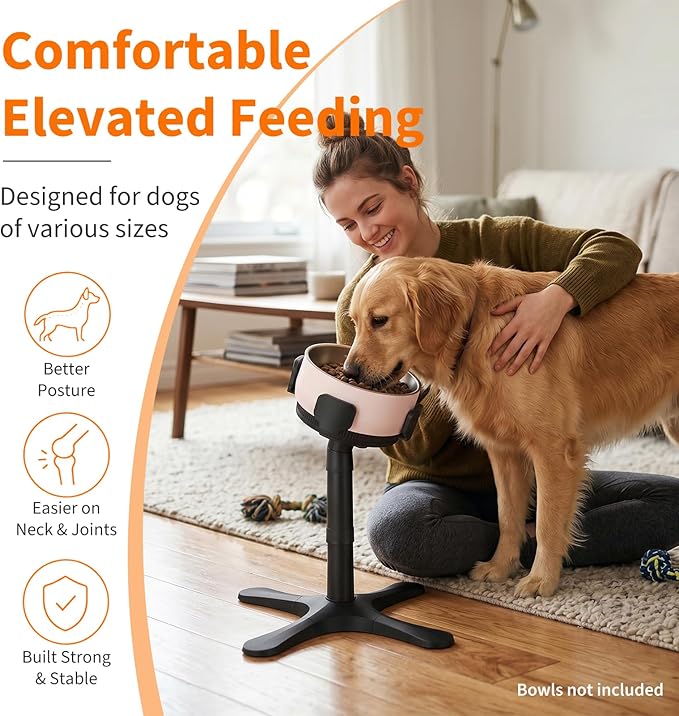 Dog Bowl Stand - This Stand Compatible with Stanley, Yeti, Coldest Dog Bowl, Meanwhile Ideal for Large, Medium, Small Breeds, Use to Elevate, Raise Pet Dishes, (Bowls not Included)