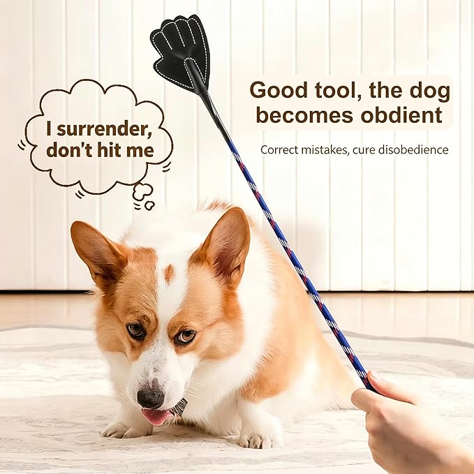 17" Lightweight Dog Training Stick Pole【Not Extended】, Puppy Training Tools Whip with Anti-Slip Handle, Outdoor and Indoor Exercise Interactive Dog Pole for Cats Dogs (Red)