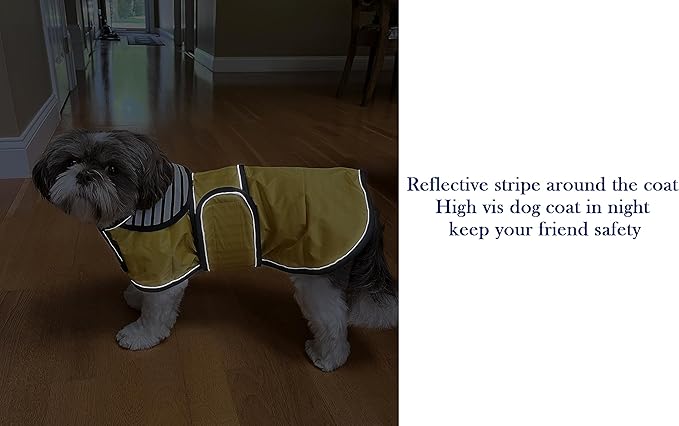 Dachshund Raincoat Corgi Raincoat Dogs Waterproof fit for Dachshunds Weiner Long Back Breeds with Reflective Stripe Great Coverage in Autumn Winter - Yellow - XL