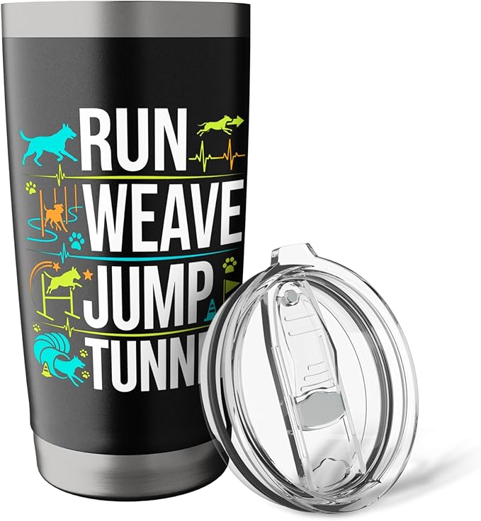 Run Weave Jump Tunnel Dog Agility Stainless Steel Insulated Tumbler