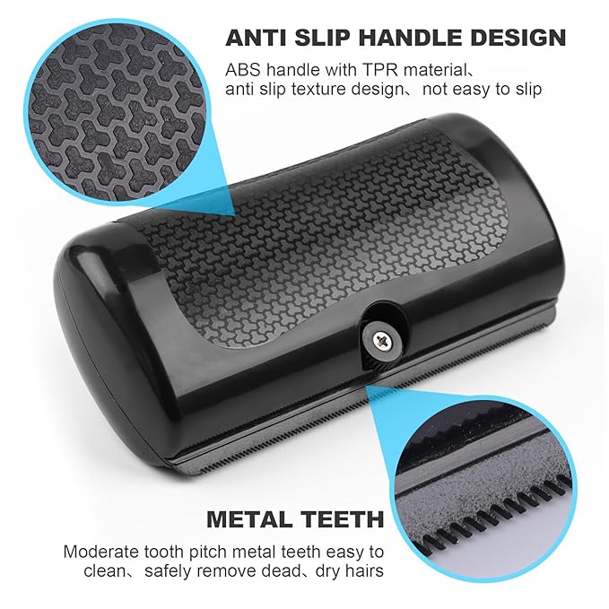 Deshedding Dog Brush for Shedding, Undercoat Grooming Tool for Dogs, Cats & Horses, Ergonomic Brush Painlessly Removes Pet Loose & Matted Hair, Reduces Shedding for Short, Medium & Long Hair Pets