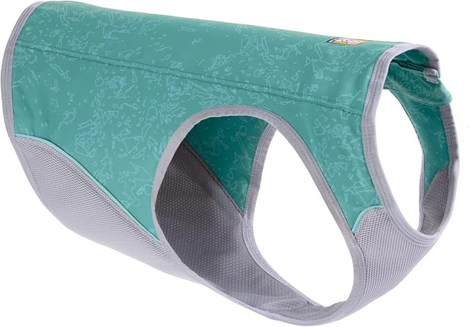 Ruffwear, Swamp Cooler Zip Dog Vest, Evaporative Cooling for Hot Weather, Aurora Teal, Large