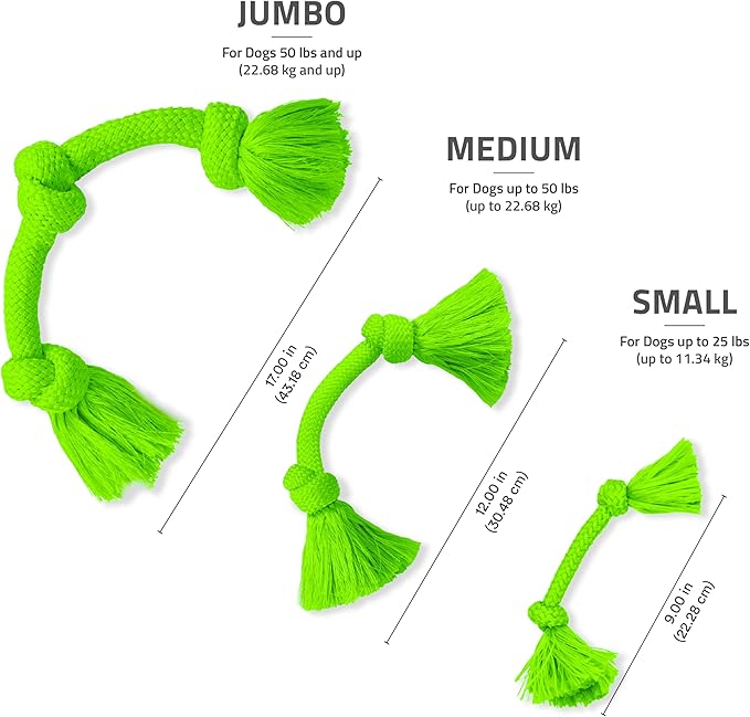Playology Dog Toys | Dri-Tech Rope Tug of War Dog Toy for Tough Chewers | Sweet Potato Scented Jumbo Tug Rope Toys for Large Dogs