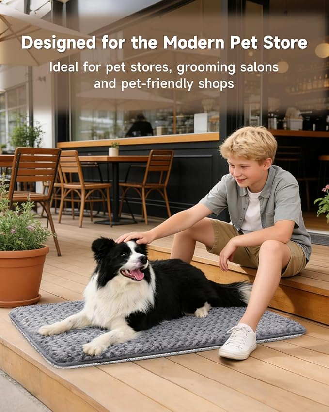 XL Dog Bed for Crate High Resilience Foam Crate Pad Mat for Large Dogs Washable Anti-Slip,41" x 27",Dark Gray