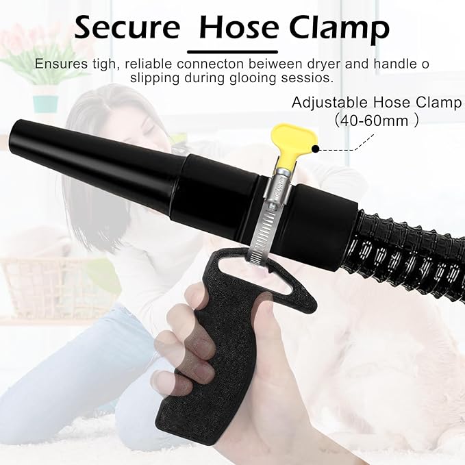 Lasnten 3 Pcs Dog Pet Grooming Dryer Handle, Lightweight Comfortable Dog Dryer Holder Handle