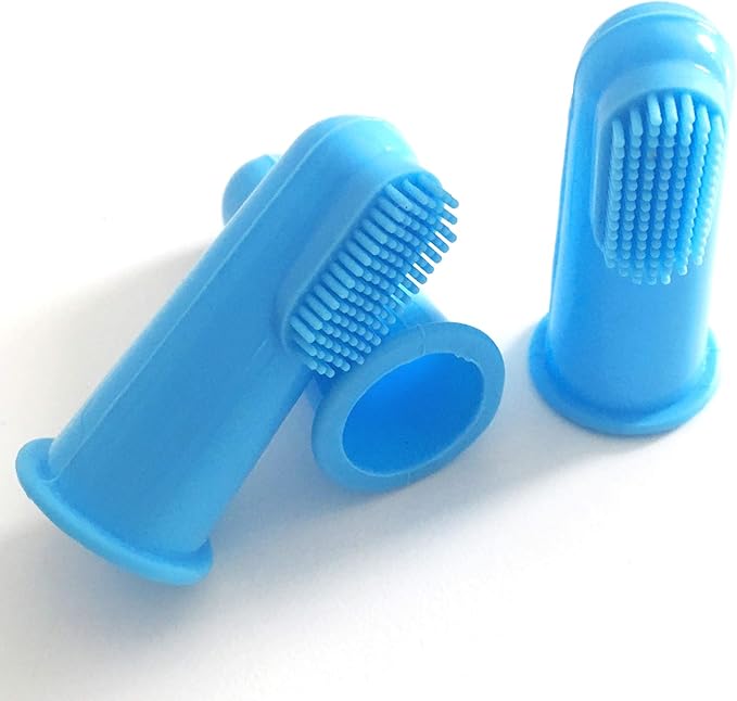 Pet Republique Dog Finger Toothbrush Set of 3 - Dental Hygiene Brushes for Small to Large Dogs, Cats, and Most Pets - Small Size Finger Opening