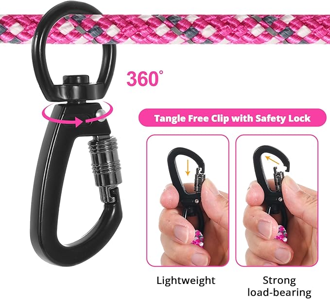 Dog Tie Out Cable for Camping - 50ft Dog Lead Dog Runner for Yard - Portable Trolley System for Large Small Dogs Outside