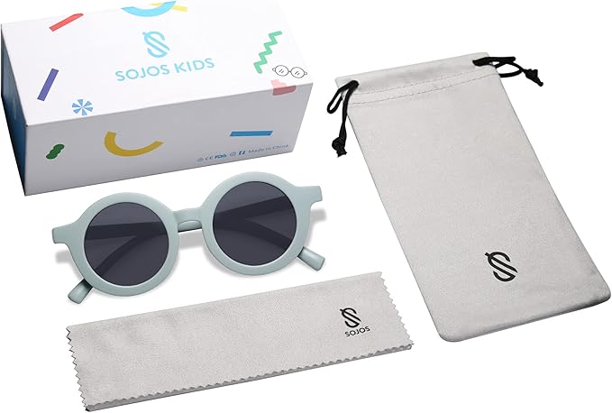 SOJOS Cute Round Polarized Sunglasses for Kids Girls Boys UV400 Protection De Sol Gafas Beach Holiday