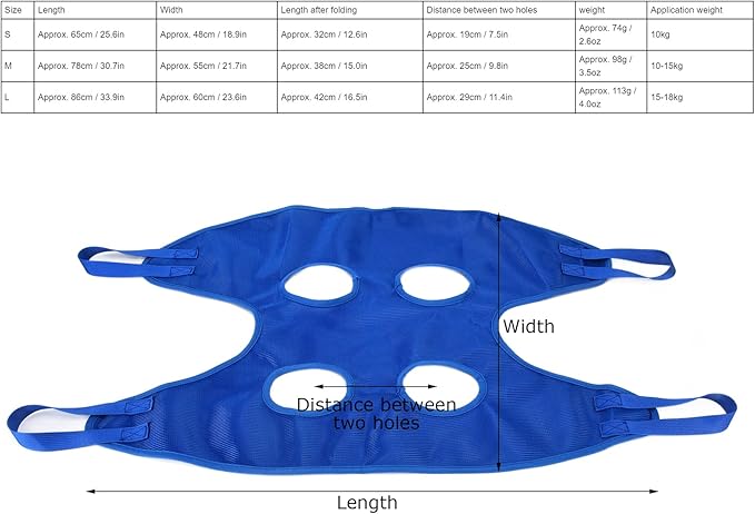 Dog Grooming Sling Hammock, Multifunctional Pet Grooming Hammock Helper Pet Hammock for Bathing Washing Grooming Trimming Nail (L 110 X 80 X 38cm (43.3in L X 31.5in W X 14.96in)