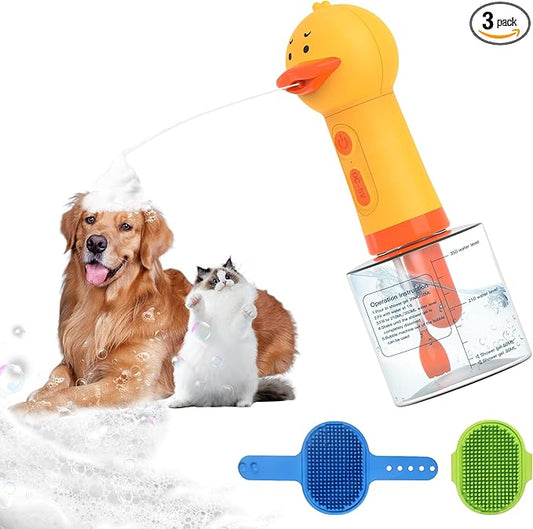 Homrich Electric Dog Soap Dispenser, Automatic Dog Cleaning Foam Machine, Dog Shampoo Sprayer with Brush for Dog and Cat Bathing, Shampoo Foamer for Pet Bathing, Bathroom, Kitchen Sink