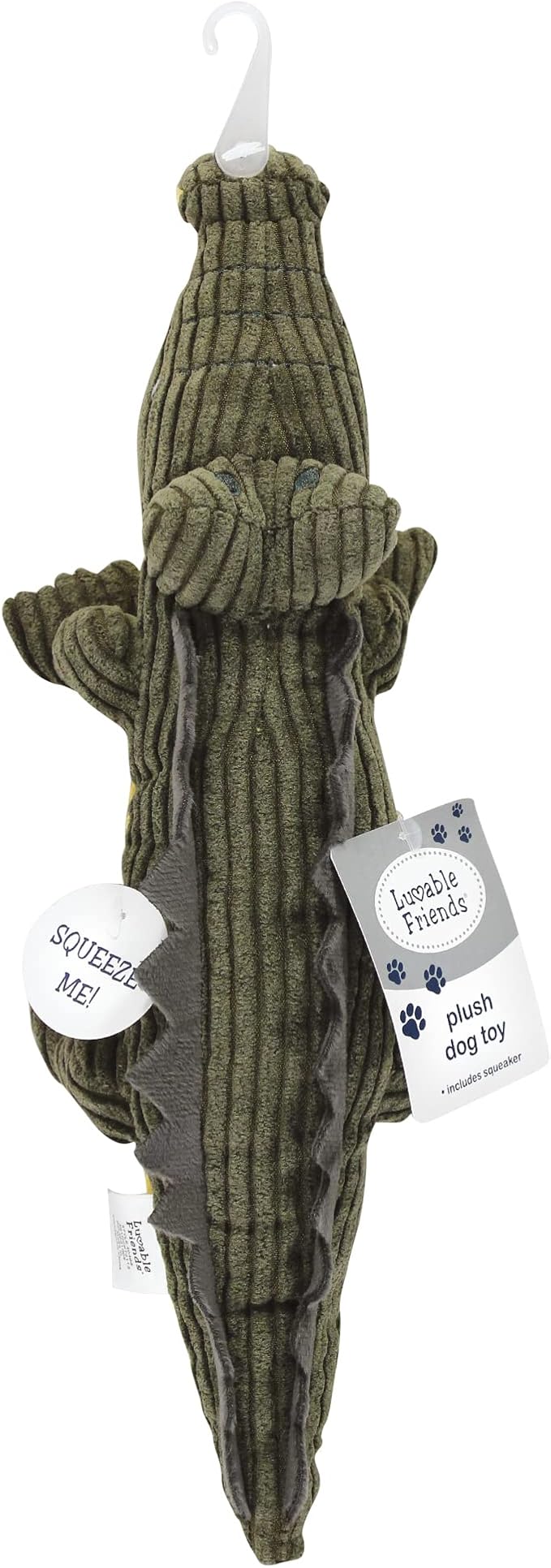 Luvable Friends Unisex Baby Squeaky Plush Dog Toy With Rope