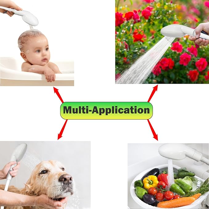 4m/13.12ft Sink Spray Hose Portable Faucet Sprayer Garden, Shampoo Sprayer Handheld Shower Head Spray Hose for Pets, Bathing Baby, Washing Hair, Rinsing Vegetables
