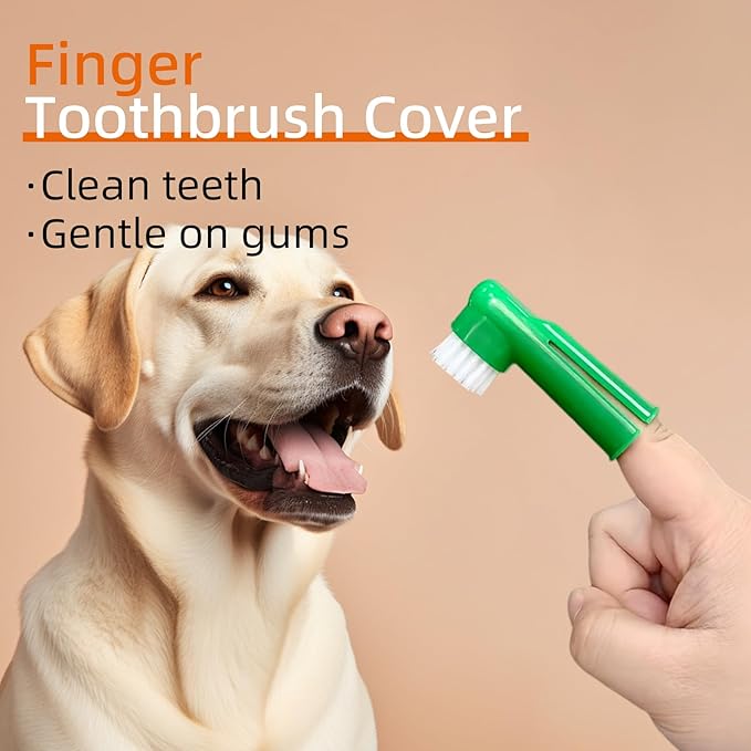 20Pcs Dog Finger Toothbrush with Soft Nylon Bristles Dog Toothbrush Finger Dog Teeth Cleaning Tool Pet Dental Care Toothbrush for Puppies Dogs Kittens Cats