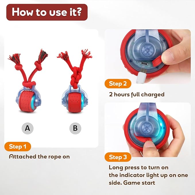 Dog Toys Interactive Dogs Squeaker with Super High-Speed Rechargeable Dog Barking Ball for Puppies