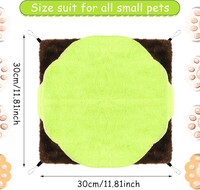 3 Tier Ferret Rat Hammock,Guinea Pig Cage Accessories,11.8x11.8 Inches,Pet Cage Hanging Bunkbed Hammock for Small Animals,Guinea Pig,Ferret,Kitten,Squirrel,Chinchilla,Rat,Parrot
