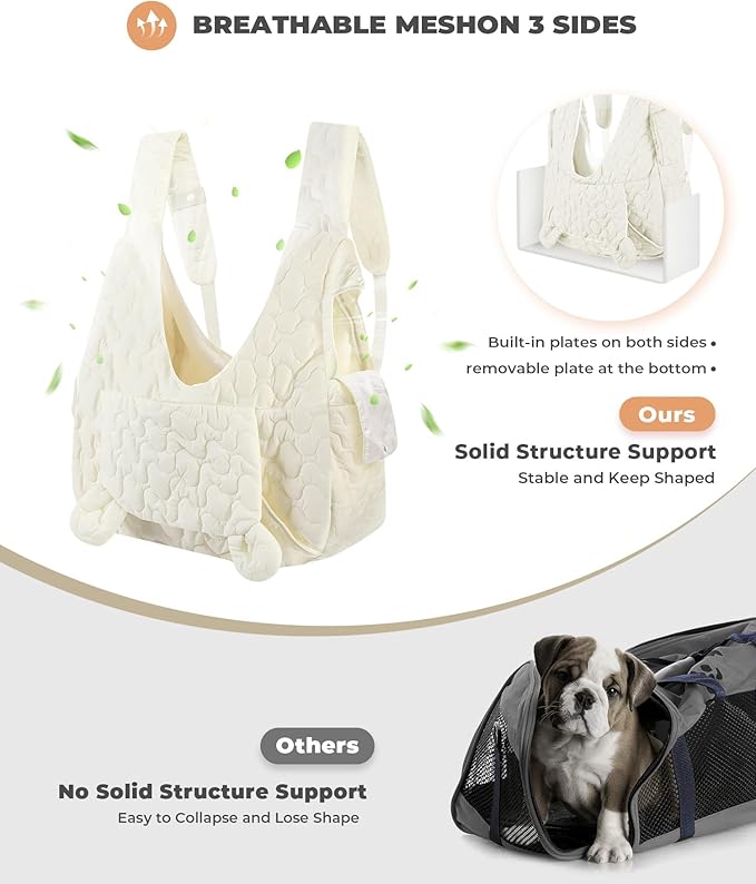 JourCraf Pet Carrier Backpack, Adjustable Pet Front Cat Dog Carrier Backpack Travel Bag for Small Medium Dogs Cats and Rabbits, Safety Strap with Removable Bottom Plate for Camping Hiking Traveling