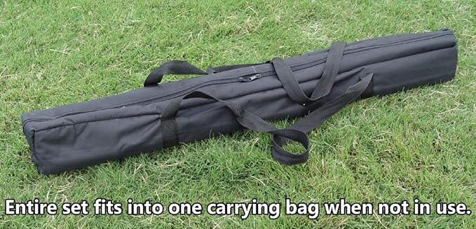 DogSport Dog Agility Weave Poles with Adjustable Spacing (Black)