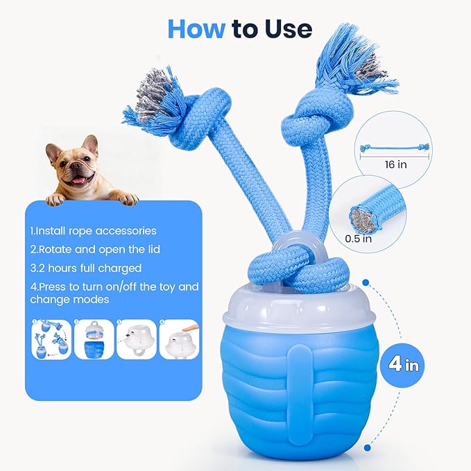 Interactive Dog Toys for Medium Dogs,2026 Upgraded Automatic Smart Motion Pet Ball, Interactive Dog Toy to Keep Them Busy, Chase Buddy Dog Toy(Blue)