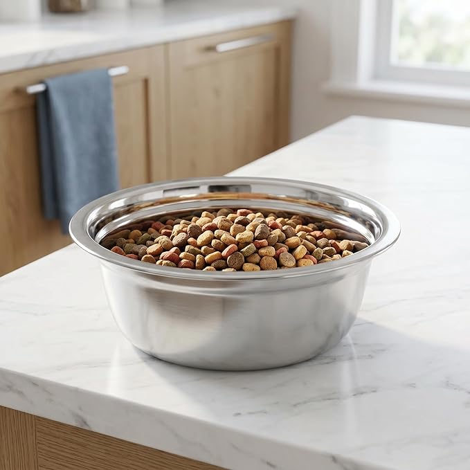 4-Pack Stainless Steel Dog Bowls – 47 Oz Metal Dog Bowls for Large & Medium Dogs, 304 Stainless Steel Dog Bowl, Dishwasher Safe Basic Dog Food Bowls – Stainless Steel Cat Bowls for Kennel