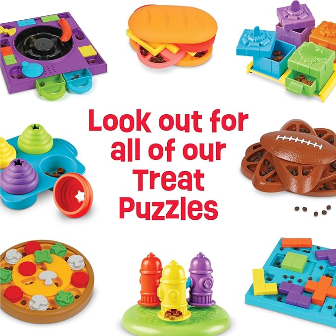 Brightkins Touchdown Time Treats Puzzle - Enrichment Puzzle Toys for Dogs Mental Stimulation, Gift for Puppies