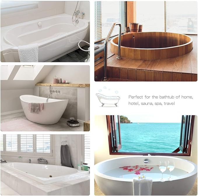 AGPTEK 12 Pack Disposable Bathtub Cover Liner, Large Bathtub Liner Plastic Bag for Salon, Household and Hotel Bath Tubs (102 x47 Inch)