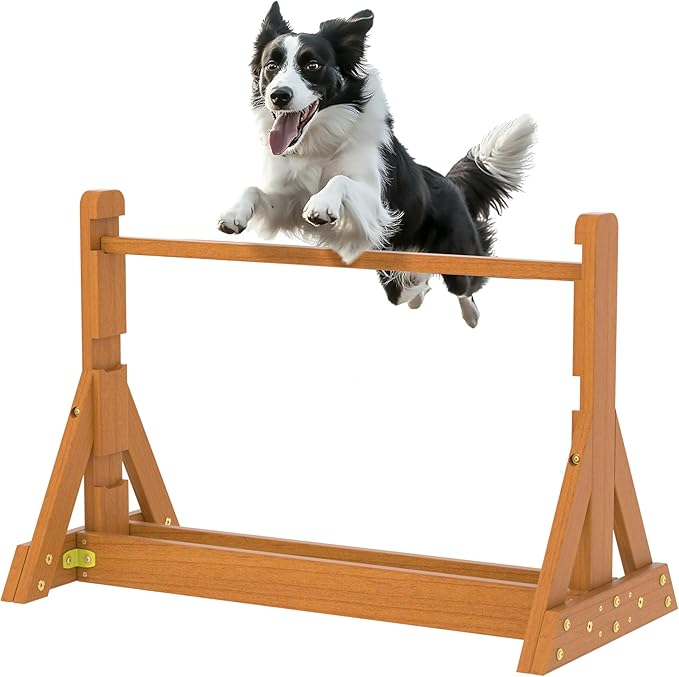 SuniBoxi Dog Agility Set, Wooden Dog Agility Jumps & Dog Hurdles,Dog Agility Equipment, Dog Agility Course,Dog Agility Course Backyard Set,Obstacle Course for Dogs,Dog Hurdles Training Equipment