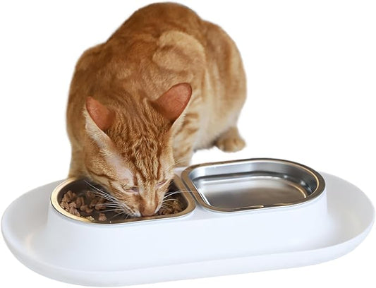 Hepper 360 Cat Feeder, Stainless Steel, Anti-Chew Material, Dishwasher Safe, 2-Pack