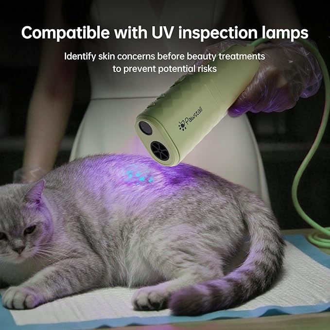 Dog Dryer for Pet Grooming,Pet Neck-Hanging Hair Dryer,Alternating Hot and Cold Airflow.Handheld & Hands-Free.Low-Noise, Ultra-Lightweight.High Wind Speeds.Adjustable Heat & Speed Green