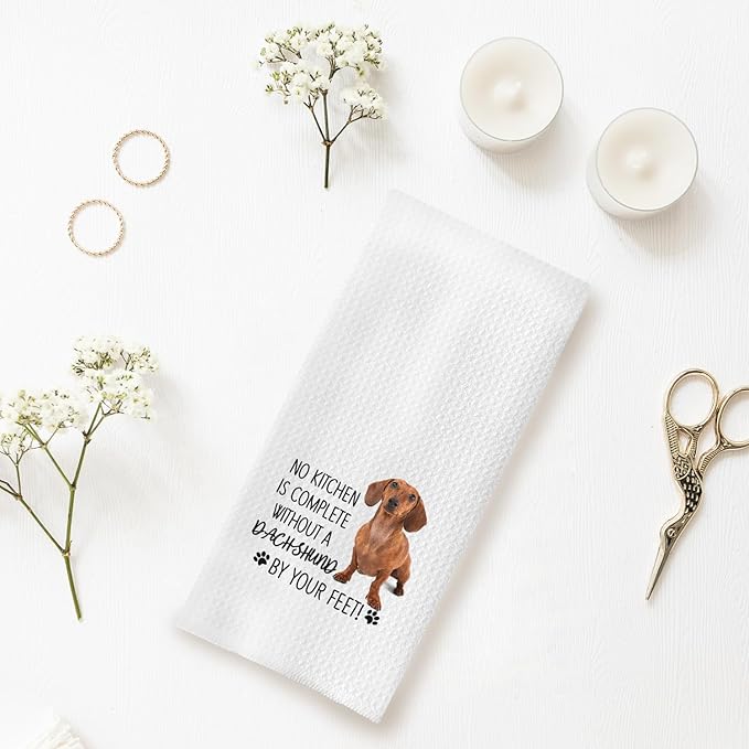 Dachshund Kitchen Towels - Dachshund Gifts for Women Dachshund Lovers, Wiener Dog Gifts, No Kitchen is Complete Without a Dachshund Dog Dish Towels Hand Towels, 16x24