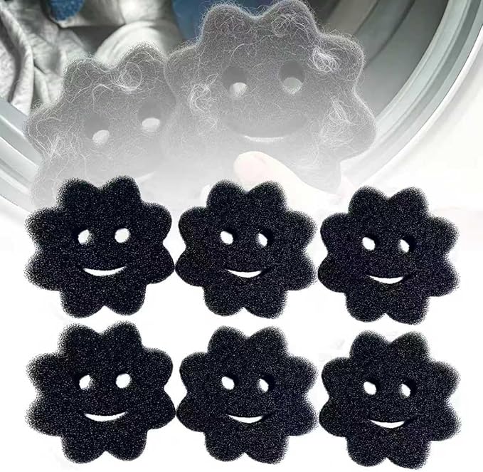 Reusable Pet Hair Remover for Laundry, Efficient Dog Cat Hair & Dander Catcher for Washing Machine and Dryer, Soft Fabric Lint Remover Effectively Remove Pet Fur Fluff from Clothes and Bedding （6PCS）