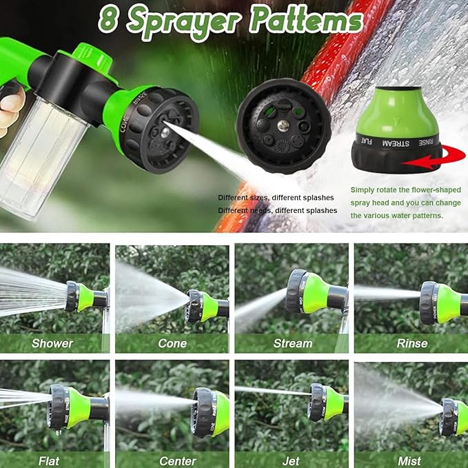 RUIFANDA Dog Wash Sprayer Outdoor with 8 Spray Modes, Soap & Shampoo Dispenser Dog Sprayer Hose Attachment, Pet Wash and Garden Hose Nozzle for Watering Plants, Car Wash, Showering Pet