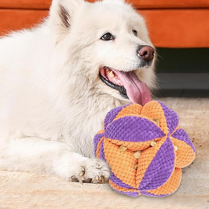 Dog Snuffle Ball - Puzzle Enrichment Interactive Toy, Bite Resistant Slow Feeder, Durable Treat Ball Accessory | Small Medium Large Breeds for Small Medium Large Breeds