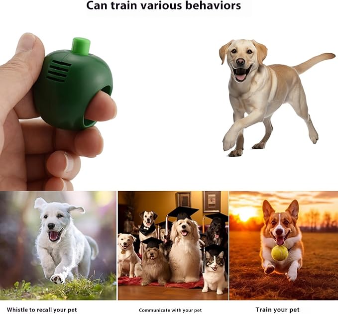 URBEST Fingertip Pet Training Clicker with,Pet Training Clicker for Dog Cats Puppy Birds Horses