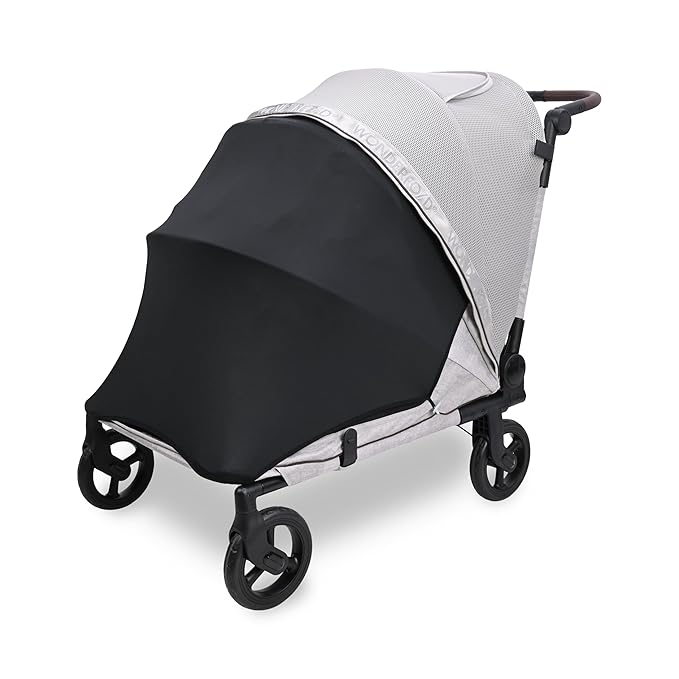 WonderFold PF Luxury FlatFold Pet Stroller Designed for Comfortable Elevated Everyday Walks - Gray, Large (Up to 99 lbs)