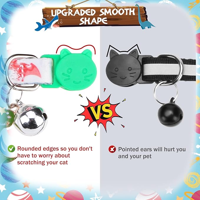 PUPTECK Cat Collar Breakaway with Bells, Kitten Collar Outfit Adjustable for Girl Boy Small Pet Puppy Bunny, Cute Costume Accessory with Safety Release Buckle (Bowtie-Blue)