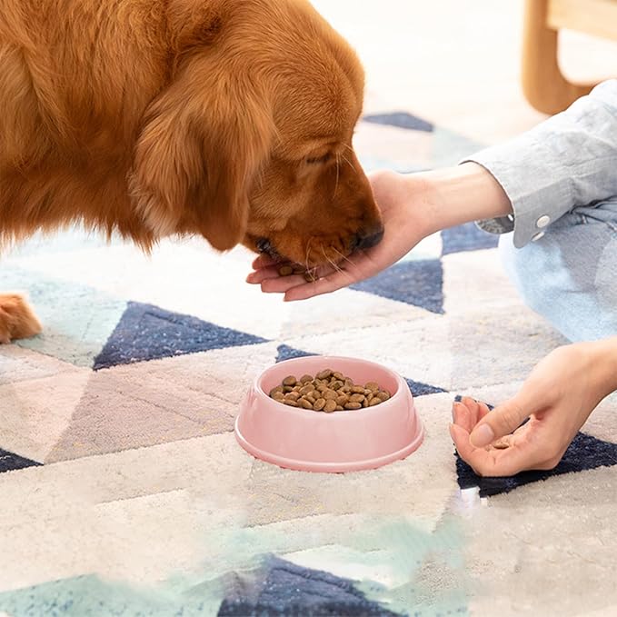 Heavy Duty Non-Slip Pet Bowl for Cats & Dogs - Thickened Spill-Proof Food & Water Dish with Wide Base, Tip-Proof Design for Pet Owners