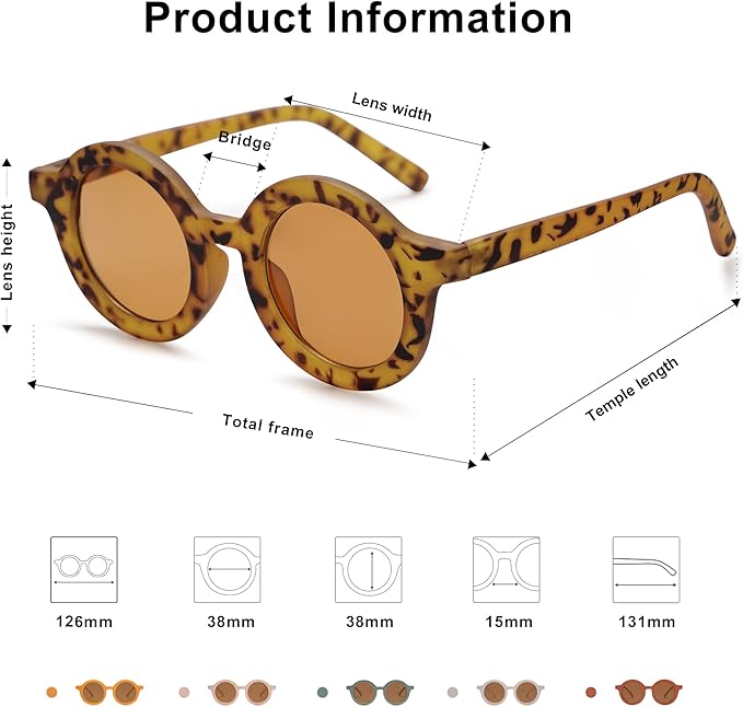 SOJOS Cute Round Polarized Sunglasses for Kids Girls Boys UV400 Protection De Sol Gafas Beach Holiday